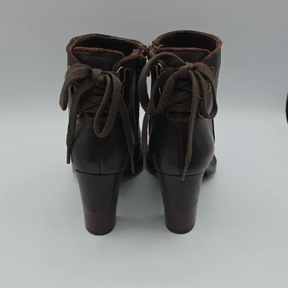 AEROSOLES Rich Brown Ankle Leather Booties - Picture 6 of 15